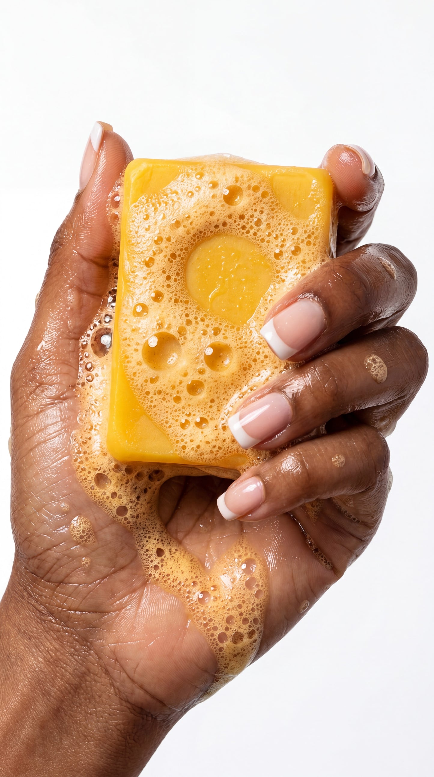 Sunflower Rx Glow Bar with lather, a luxurious skincare product featuring a radiant glow and rich foaming lather.