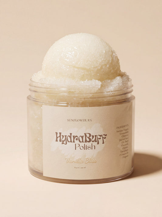 HydraBuff Polish scoop from My Store, showing a close-up of the shiny, smooth applicator tool for automotive detailing.
